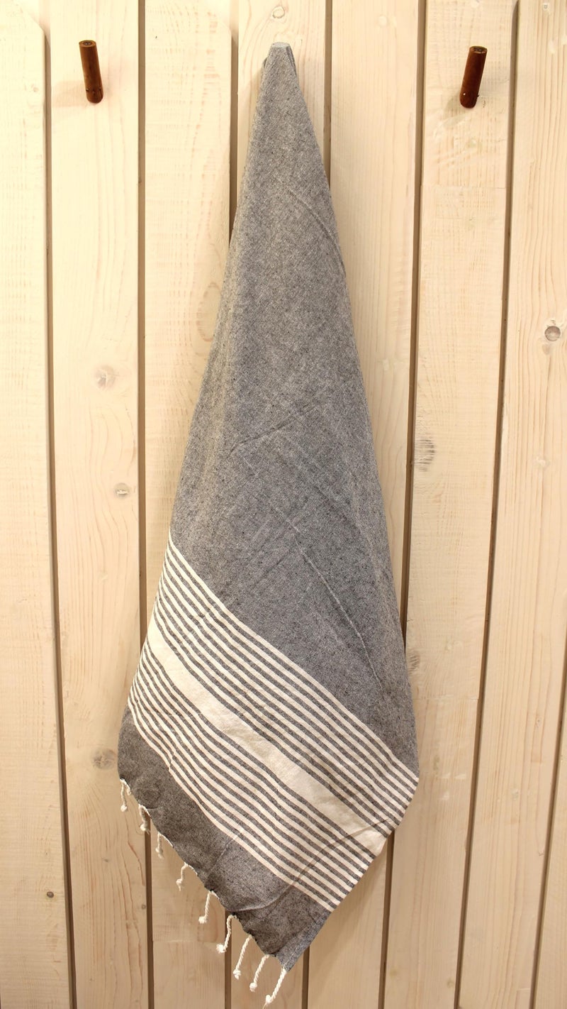 DOLCE CASA Bath/Beach Towel Ultra Soft, Absorbent & Quick Dry Towel for Bath, Beach, Pool, Travel, Spa and Yoga 170 L x 90 W Cm - Set of 2 (Green-Grey) - Image 3