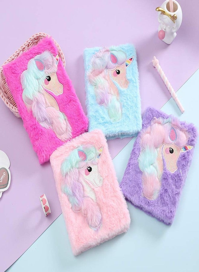 SAMVARDHAN A5 Multicolored unicorn Smooth Fur Notebook/Diary with Bow type - Best Gift for Wife & Girlfriend - Image 5