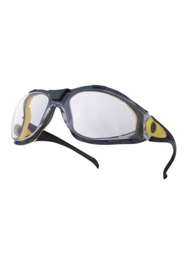 Deltaplus Pacaya Safety Goggles with Clear Lens | Lightweight, Scratch & Impact Resistant | Safety Glasses for Multipurpose Use for Pollution, Dust, Riding & Construction Work 
