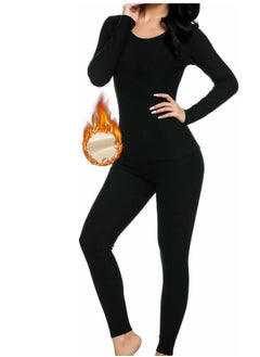 RATSAW Women's Thermal Underwear Set Long Johns Long Johns Women's Wool Silk Thermal Underwear Base Pajamas Set L  - Image 1