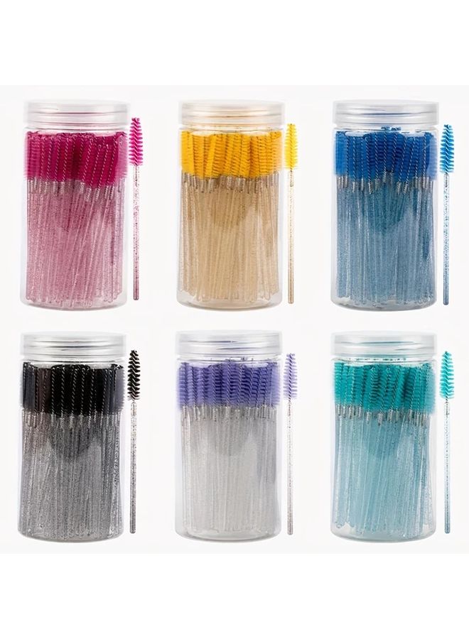 100 Black Mascara Brushes And Containers Set For Eyelash Extension Eyebrow Grooming And Professional Makeup 100 Pieces Per Barrel - Image 2