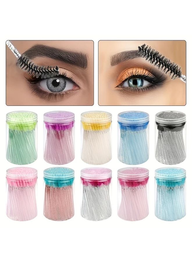100 Black Mascara Brushes And Containers Set For Eyelash Extension Eyebrow Grooming And Professional Makeup 100 Pieces Per Barrel - Image 3