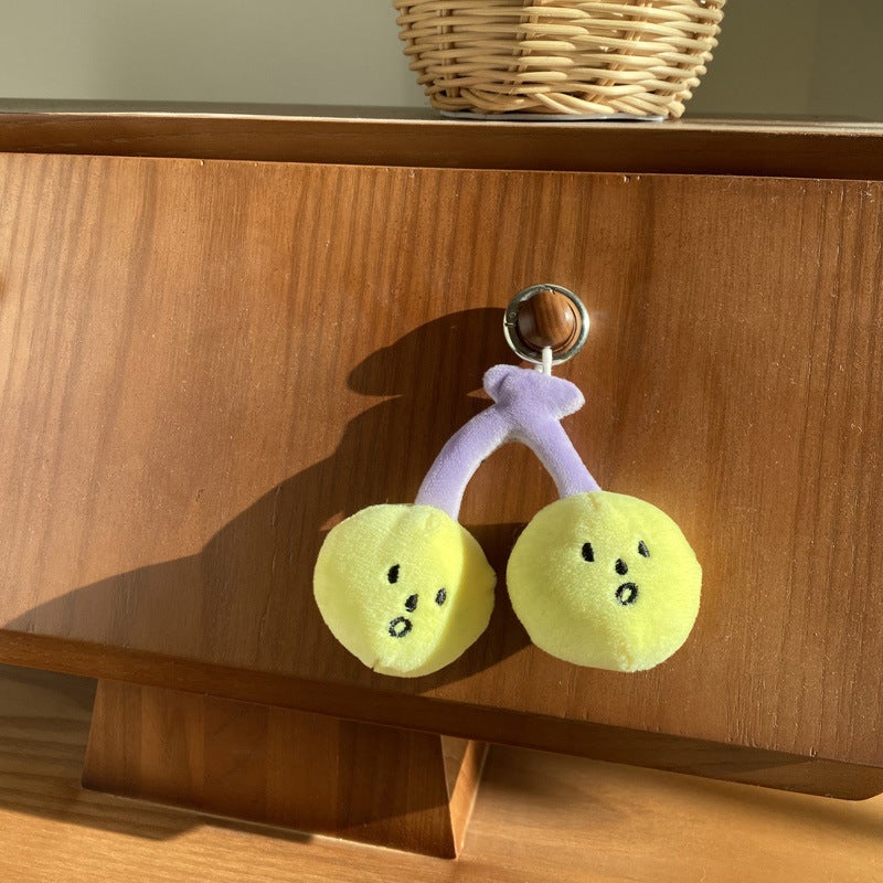 Ins Cute Cherry Keychain Expression Series Fruit Cute Plush Bag Pendant Decorative Pendant For Girlfriends - Image 5