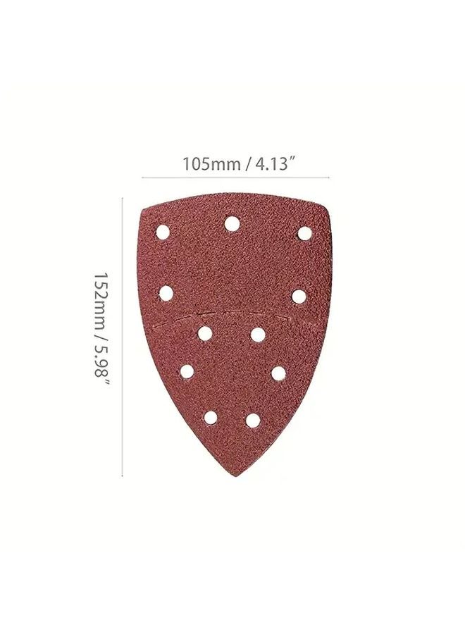 80 قطعة من ورق الصنفرة المثلث متوسط الحبيبات لصنفرة وتلميع الخشب الجاف - Image 3