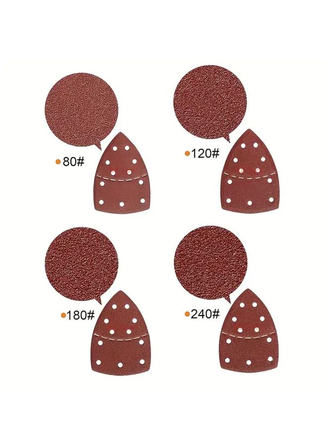 80 قطعة من ورق الصنفرة المثلث متوسط الحبيبات لصنفرة وتلميع الخشب الجاف - Image 5