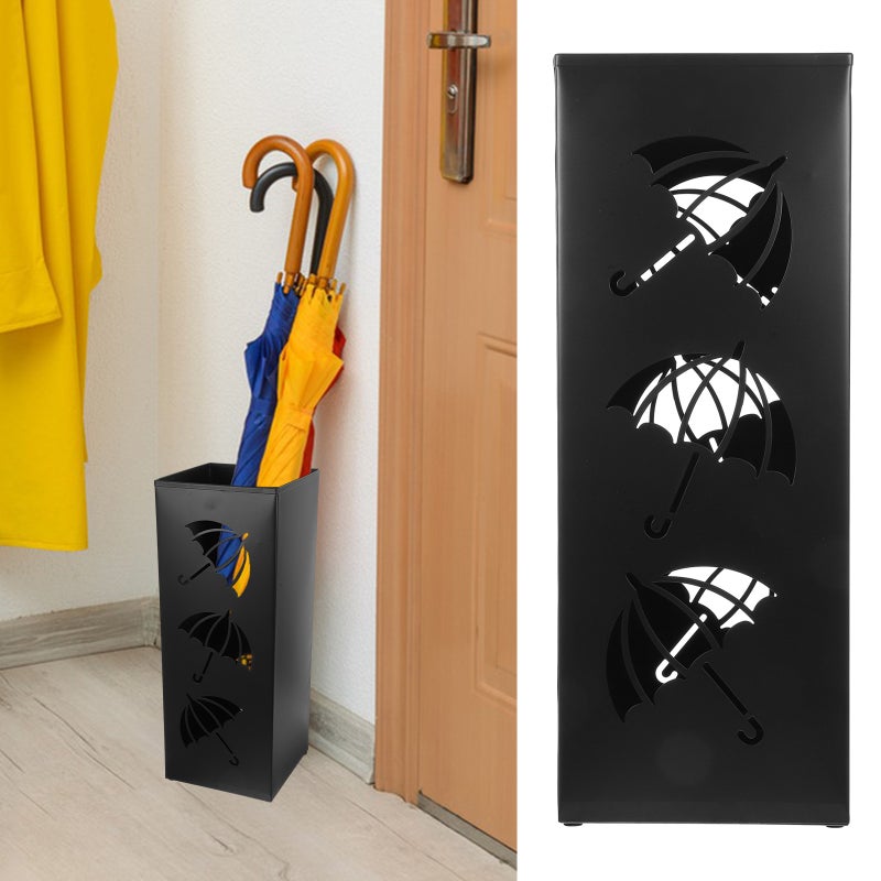 Hollow Umbrella Bucket Umbrella Storage Bucket Iron Umbrella Stand Umbrella Rack - Image 4