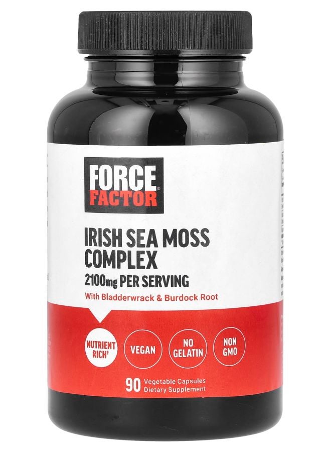 Force Factor Irish Sea Moss Complex 2100 mg 90 Vegetable Capsules (700 mg per Capsule) - Image 1