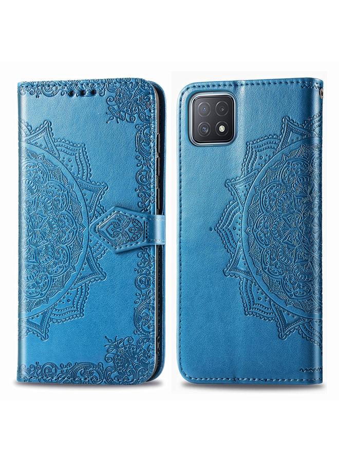 S-TOP Case For OPPO A52 Mandala Flower Embossed Horizontal Flip Leather Case with Bracket / Card Slot / Wallet / Lanyard - Image 1