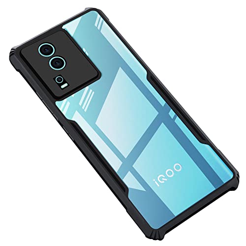 Cedo غطاء خلفي CEDO لجهاز iQOO Neo 7 / Neo 7 Pro (5G) | حماية الكاميرا حافة مضادة للصدمات | حماية 360 درجة من الأكريليك الشفاف TPU+PC | غطاء خلفي شفاف Eagle (أسود) - Image 1