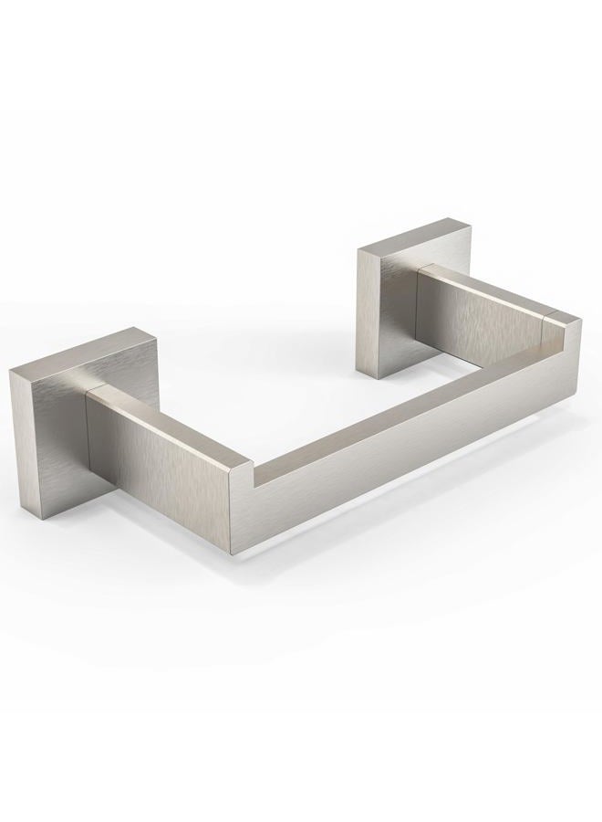 BATHDANCE Toilet Paper Holder – Square Wall-Mounted, Pivoting Design for Bathroom & Kitchen – Modern Stainless Steel, Easy Installation & Large Roll Compatibility (Brushed Grey) - Image 1