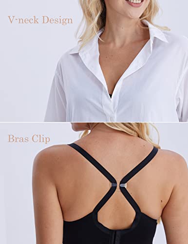 HOFISH Maternity Nursing Bras for Breastfeeding, 3 Pack Pregnancy Deep V Neck Wireless Bra with Extenders & Clips - Image 4