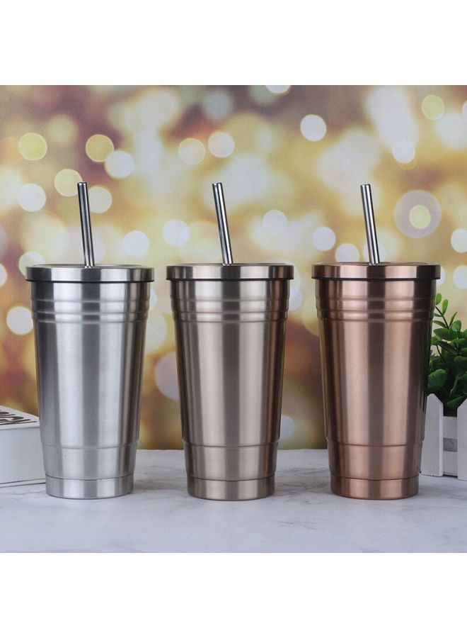 Special For Simple Double-layer Vacuum Thermos Mug Macaron Color Coffee Cup 750ml Large Capacity Water Cup