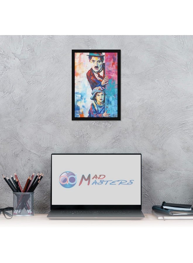 Mad Masters Sir Charlie Chaplin with Kid Sneaking Out English Comic Actor (MM 1954, 8x12 Inch, Paper, With Plexi Glass) - Image 5