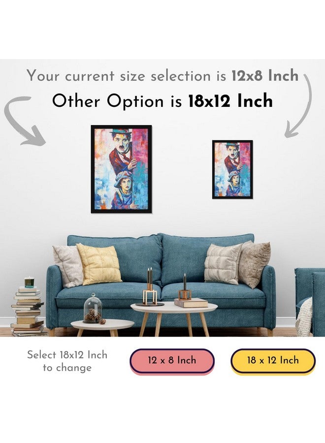 Mad Masters Sir Charlie Chaplin with Kid Sneaking Out English Comic Actor (MM 1954, 8x12 Inch, Paper, With Plexi Glass) - Image 4