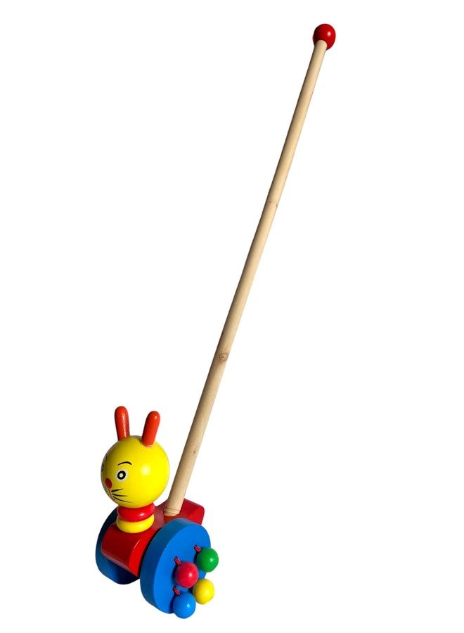 MarvelStore Wooden Animal Push Along Toy for Toddlers | Colorful Walking with Rolling Beads | Sturdy and Fun Baby Pushing Walker Toy for Early Development and Motor Skill for Kids(Multicolor)(Model 4) - Image 2