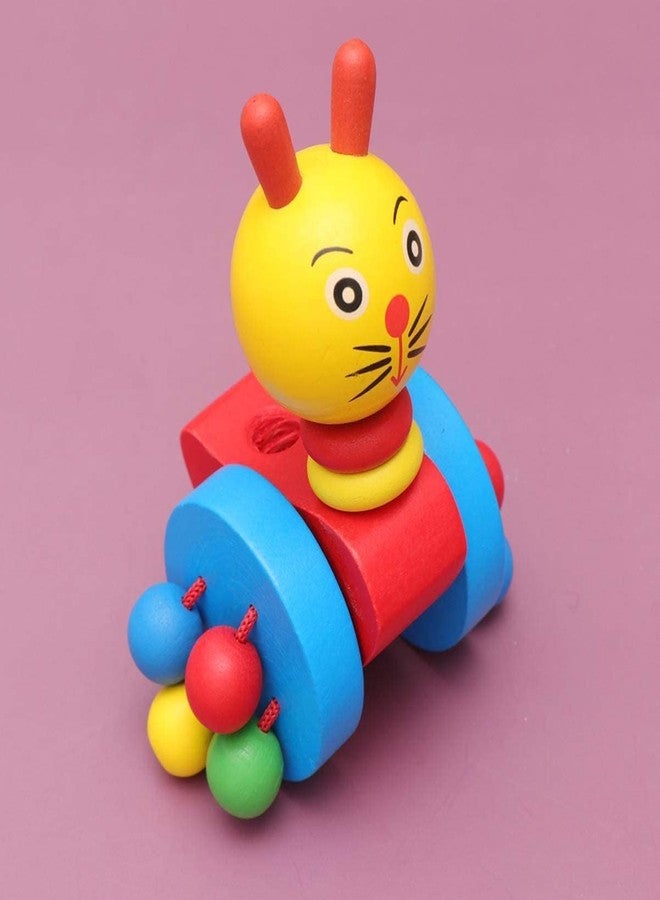 MarvelStore Wooden Animal Push Along Toy for Toddlers | Colorful Walking with Rolling Beads | Sturdy and Fun Baby Pushing Walker Toy for Early Development and Motor Skill for Kids(Multicolor)(Model 4) - Image 3