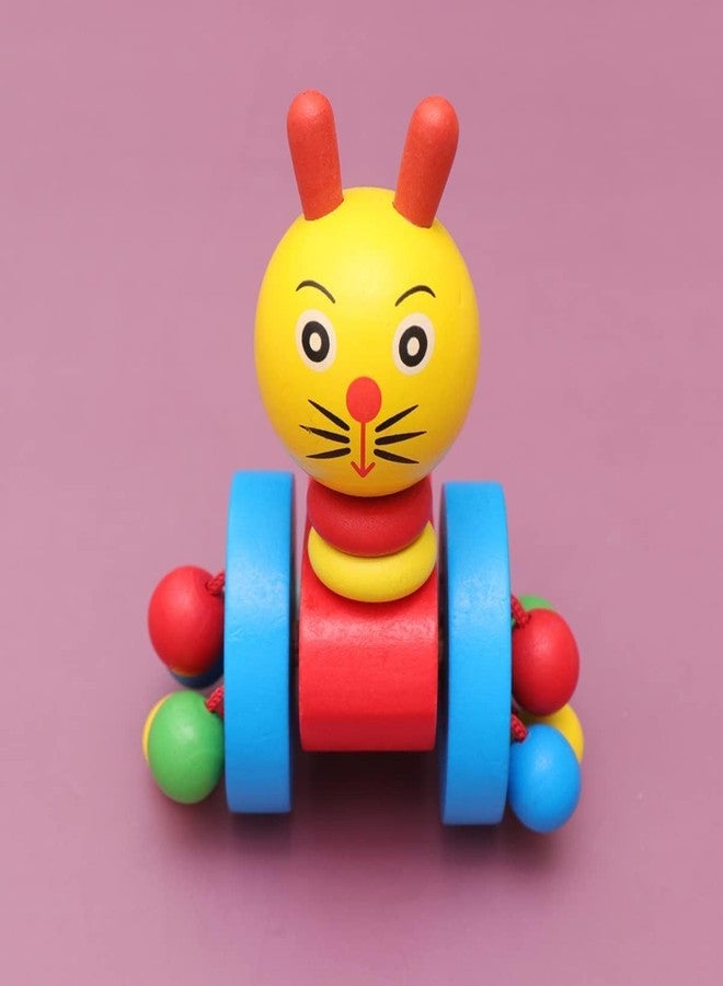 MarvelStore Wooden Animal Push Along Toy for Toddlers | Colorful Walking with Rolling Beads | Sturdy and Fun Baby Pushing Walker Toy for Early Development and Motor Skill for Kids(Multicolor)(Model 4) - Image 4