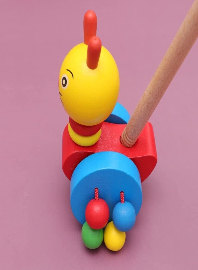 MarvelStore Wooden Animal Push Along Toy for Toddlers | Colorful Walking with Rolling Beads | Sturdy and Fun Baby Pushing Walker Toy for Early Development and Motor Skill for Kids(Multicolor)(Model 4) - Image 5