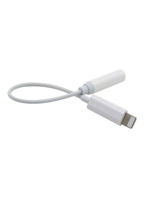 Ligthing To 3.5mm Female Earphone Headphone Headset Jack Conversion Adapter Cable For Apple Iphone White