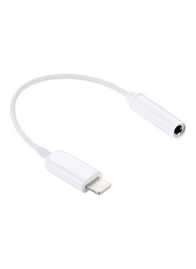 Ligthing To 3.5mm Female Earphone Headphone Headset Jack Conversion Adapter Cable For Apple Iphone White