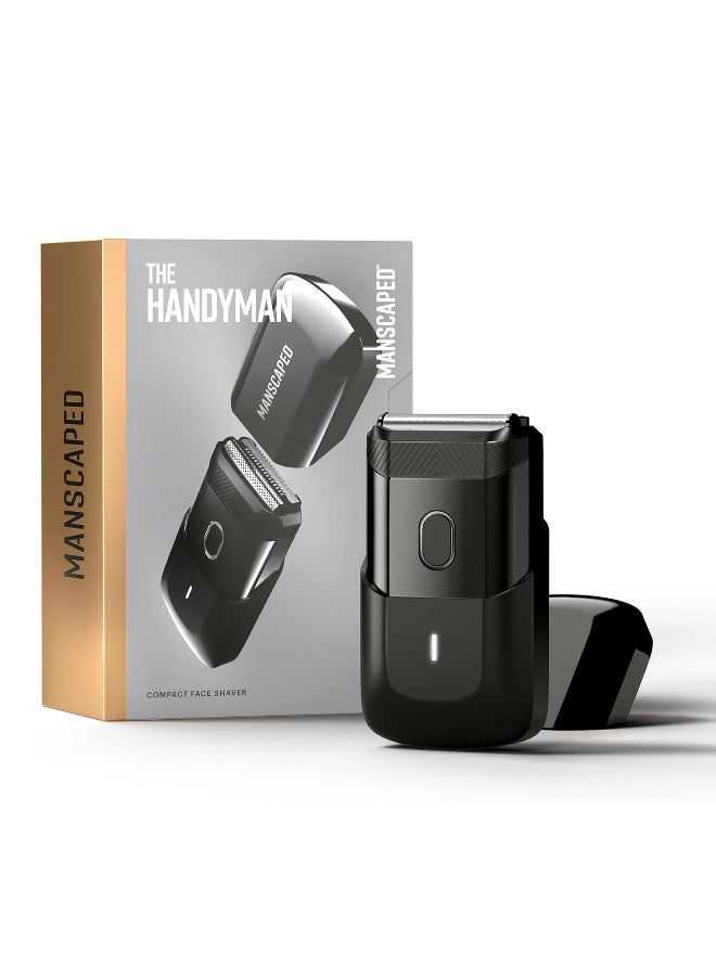 Manscaped The Handyman Compact Face Shaver – Portable Men’s Travel Facial Hair Groomer, USB-C Rechargeable Razor, Electric Foil Face Shaver, Waterproof, Cordless, Dual-Action SkinSafe Foil Blades - Image 1