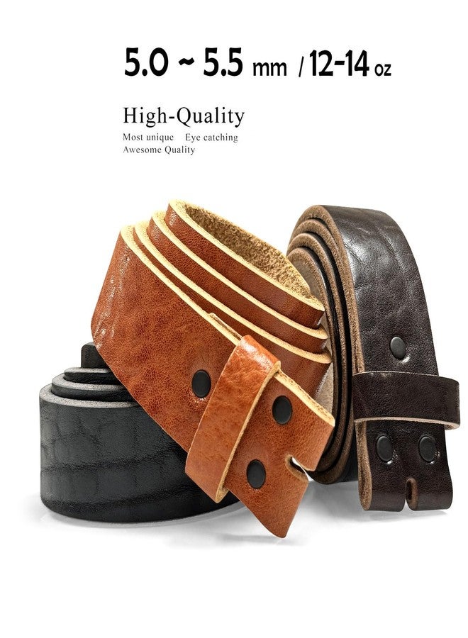 Belts.com Mens Heavy-Duty (5.0~5.5 mm thick) Genuine Full Grain Leather Belt Strap 1-1/2"(38mm) Wide (Tan, 34) - Image 3