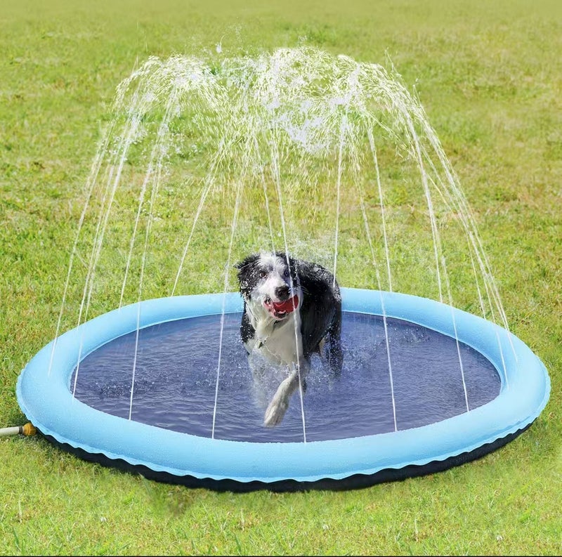 Thickened PVC Inflatable Pet Water Play Mat - Outdoor Bathing and Splash  Pad - Image 1