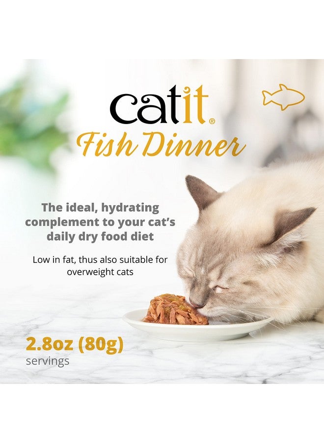 Catit Fish Dinner with Tuna & Carrot - Hydrating and Healthy Wet Cat Food for Cats of All Ages