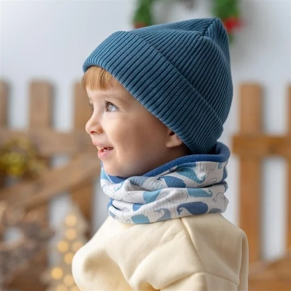 ماما يويو Polar Neck Collar - Whale / Indigo - Compatible Up to 5 Years Old