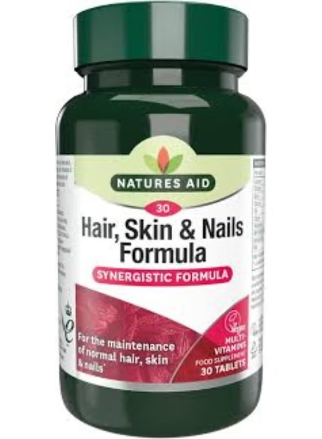 Nature's Aid formula for hair, skin and nails