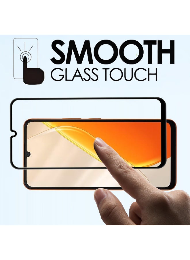 Yunpy [1+1 Packs] for Itel A200 Tempered Glass Screen Protector with Camera Lens Film, 9H Hardness HD Clear Anti-Scratch Anti-Fingerprint Bubble-Free Case Friendly Screen Protector - Image 4