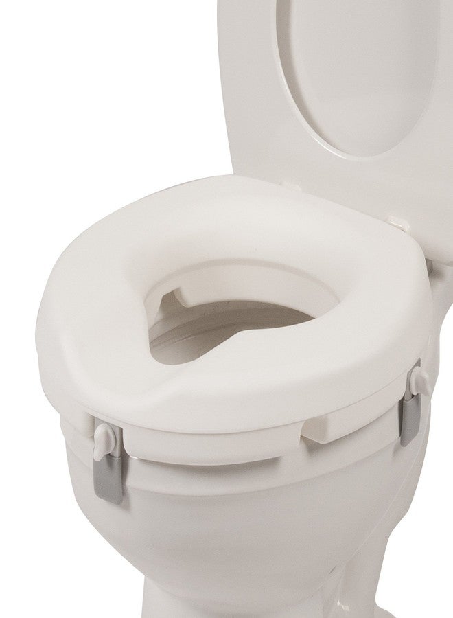 PCP Raised Toilet Seat, Increase Height Over Commode, Elevated, White, 3 Inch Rise - Image 2
