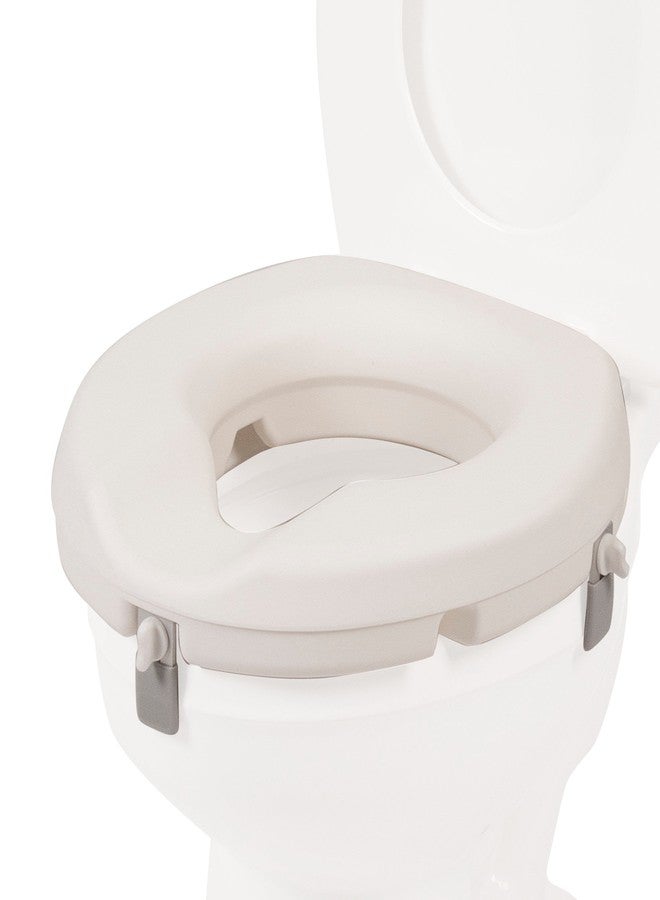 PCP Raised Toilet Seat, Increase Height Over Commode, Elevated, White, 3 Inch Rise - Image 1