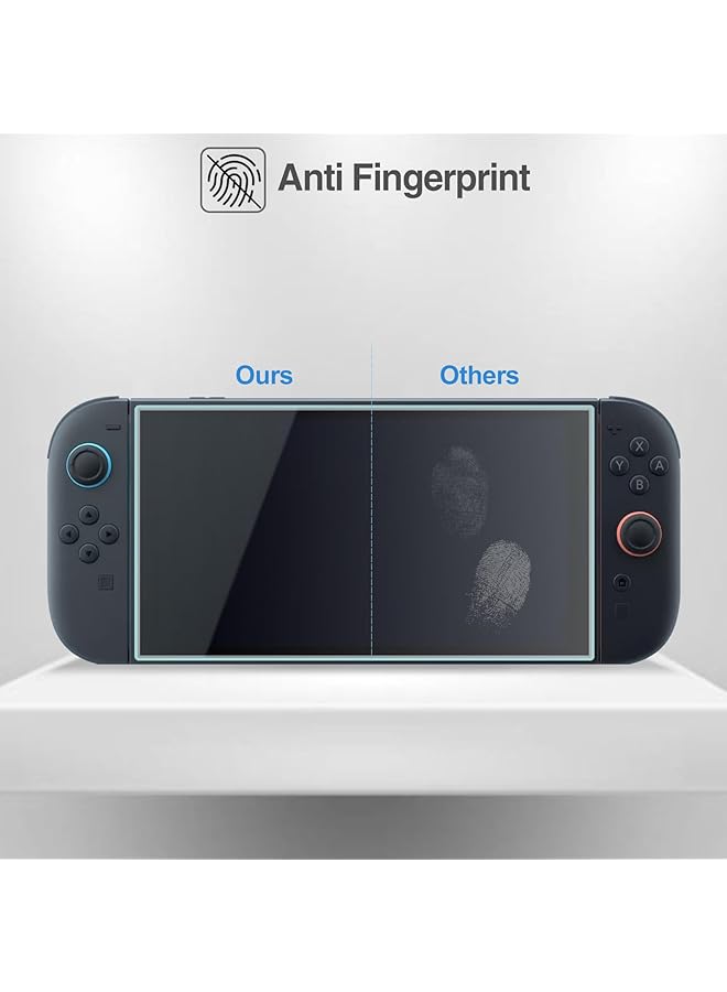 Procases 3 Pack Screen Protector Compatible With 2025 Nintendo Switch 2 Tempered Glass Screen Film Guard Rounded Edge Real Glass Screen Protector For 7.9 Inch Nintendo Switch 2025 - Image 3