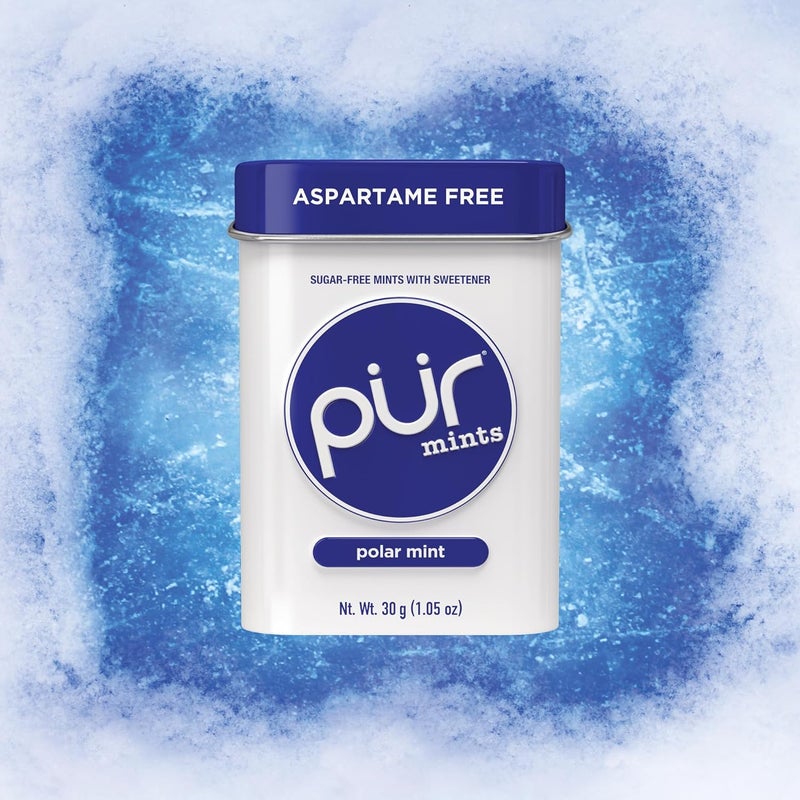 PUR Gum PUR Mints - Aspartame Free Sugar-Free Polar Mint Mints with Xylitol, Vegan, Gluten Free & Keto Friendly - 30 Pieces (Pack of 2) - Image 3