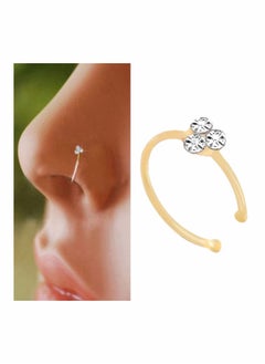 Nose Ring Gold Silver Three Diamond Stud Hoop Sparkly Crystal Nose Ring, Fashion Decoration Nose Rings for Women Drop Nose Rings Stud, 1 Pcs - pzsku/ZD92B9CCE27C493376E09Z/45/_/1683280550/6799e934-00ac-42a5-a088-9df2d19a4f3c