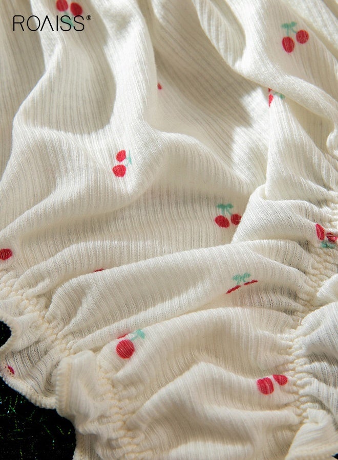 رويس مجموعة ملابس داخلية نسائية، طقم حمالة صدر بدون حمالات لطيفة مطبوعة، حمالة صدر مريحة بدون أسلاك وبدون كشكشة من البوليستر للسيدات، أشرطة مزدوجة قابلة للفصل - Image 3