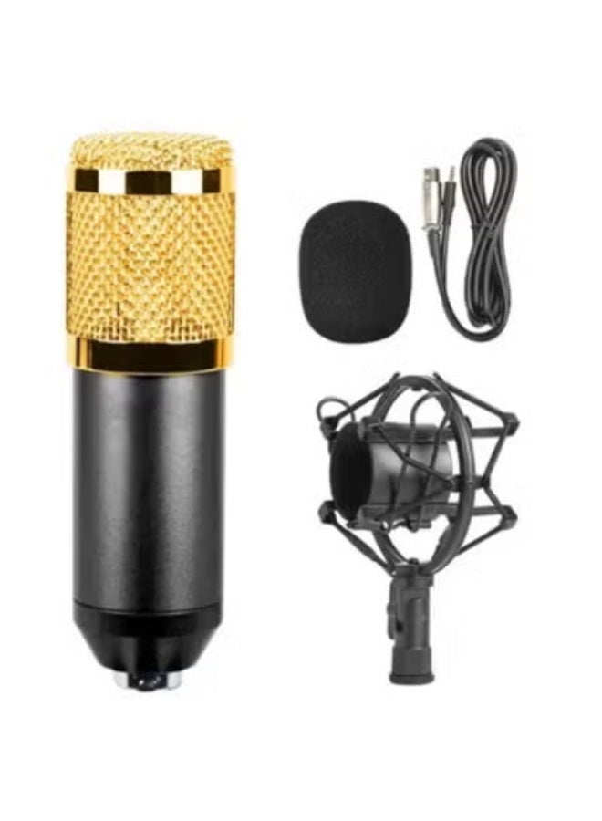 Condenser Microphone Set with V8 Audio Mixer, Stand & Pop Filter - Image 1