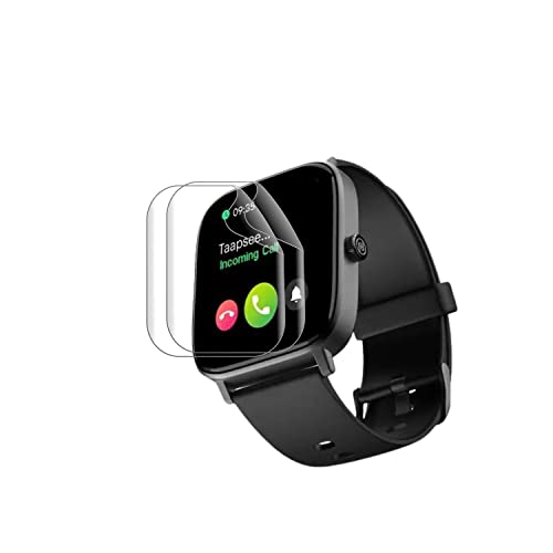 Wisely (Pack 2 For Noise Colorfit Icon 2 SmartWatch Screen Guard Scratch Guard Full Screen Protector Compatible for Noise Colorfit Icon 2 1.8" - Flexible TPU - HD Clear - Bubble-Free - Image 1