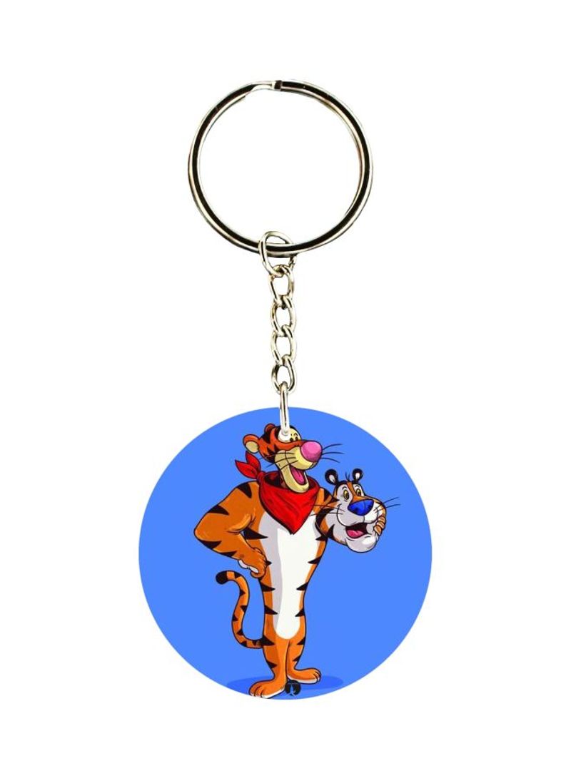 RKN Tiger Printed Double Sided Keychain