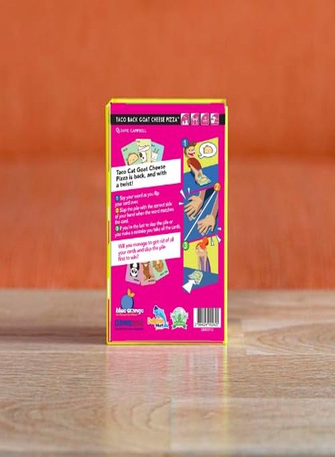 Blue Orange Taco Back Goat Cheese Pizza – Family Party Game & Travel Card Game | Great Gift for Kids, Teens & Adults | Ages 8+ | 2-8 Players I Taco Cat Goat Cheese Pizza On The Flip Side. - Image 2