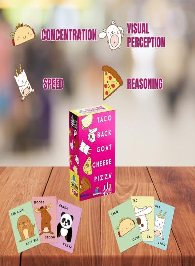 Blue Orange Taco Back Goat Cheese Pizza – Family Party Game & Travel Card Game | Great Gift for Kids, Teens & Adults | Ages 8+ | 2-8 Players I Taco Cat Goat Cheese Pizza On The Flip Side. - Image 5