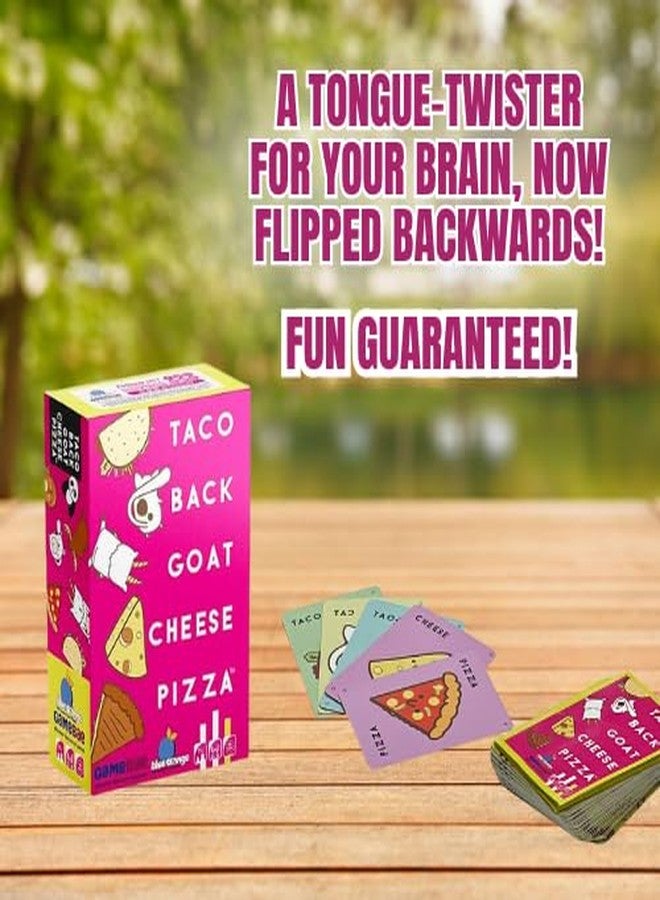 Blue Orange Taco Back Goat Cheese Pizza – Family Party Game & Travel Card Game | Great Gift for Kids, Teens & Adults | Ages 8+ | 2-8 Players I Taco Cat Goat Cheese Pizza On The Flip Side. - Image 4
