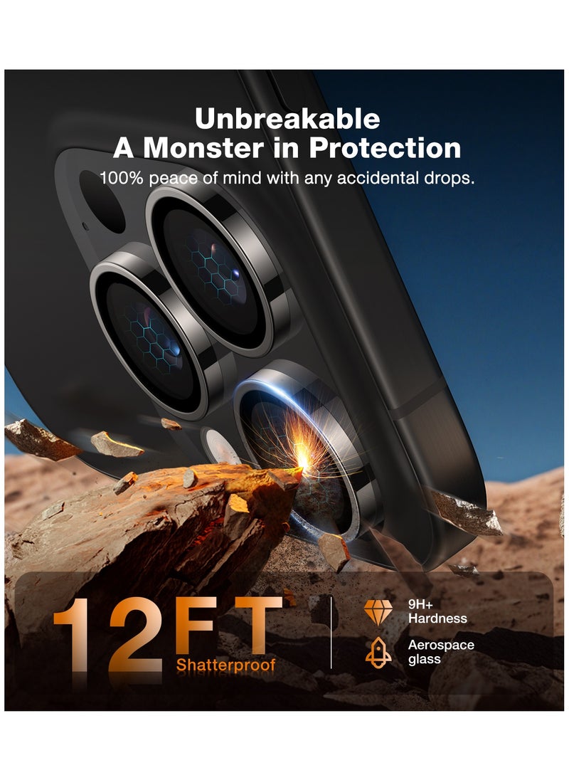 TORRAS - 3-In-1 Bundle: 360° Stand Magnetic Case For iPhone 16 Pro Max, [Full Camera Protection] [Compatible With Magsafe] [16Ft Mil-Grade Drop Protection]. Case For iPhone 16 Pro Max (6.9") Includes A Magnetic Kickstand Case + Full Screen Protector + Camera Lens Guard. Diamond Clear - Image 1