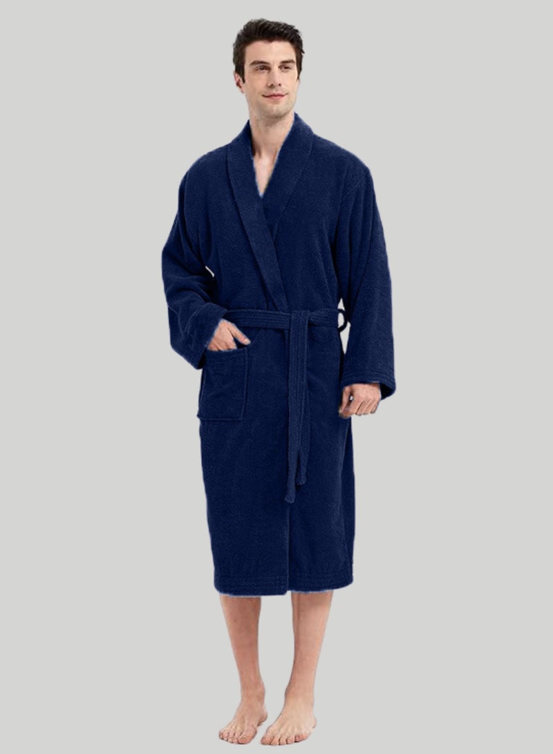 Banotex Pure Egyptian Cotton Bathrobe, Multi Size, with Side Pockets and Drawstring - Image 1