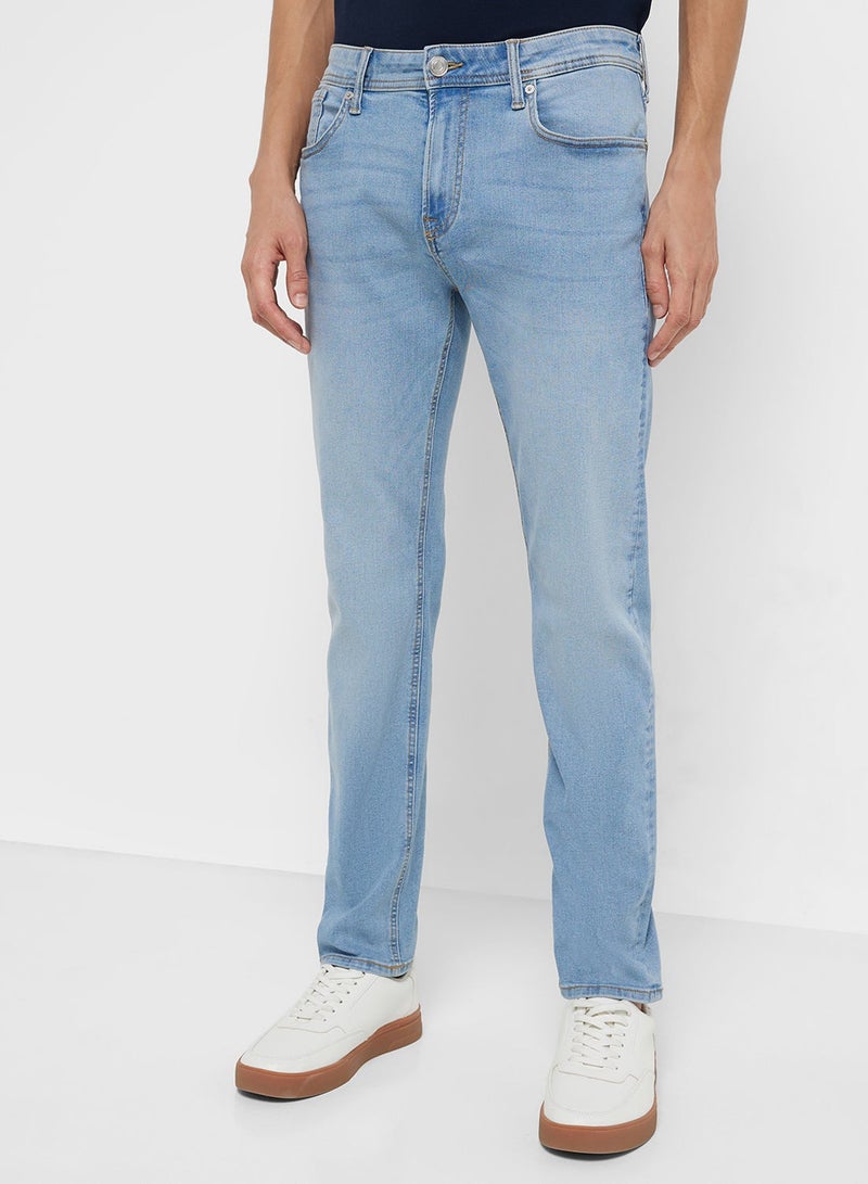 JJ Rebel Casual Light Wash Tapered Jeans - Image 2