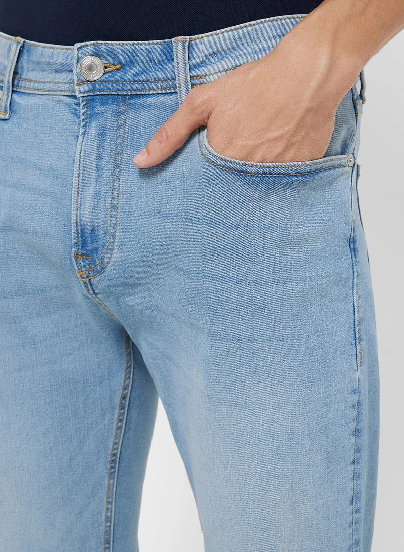 JJ Rebel  Casual Light Wash Tapered Jeans for Men | Best Price UAE