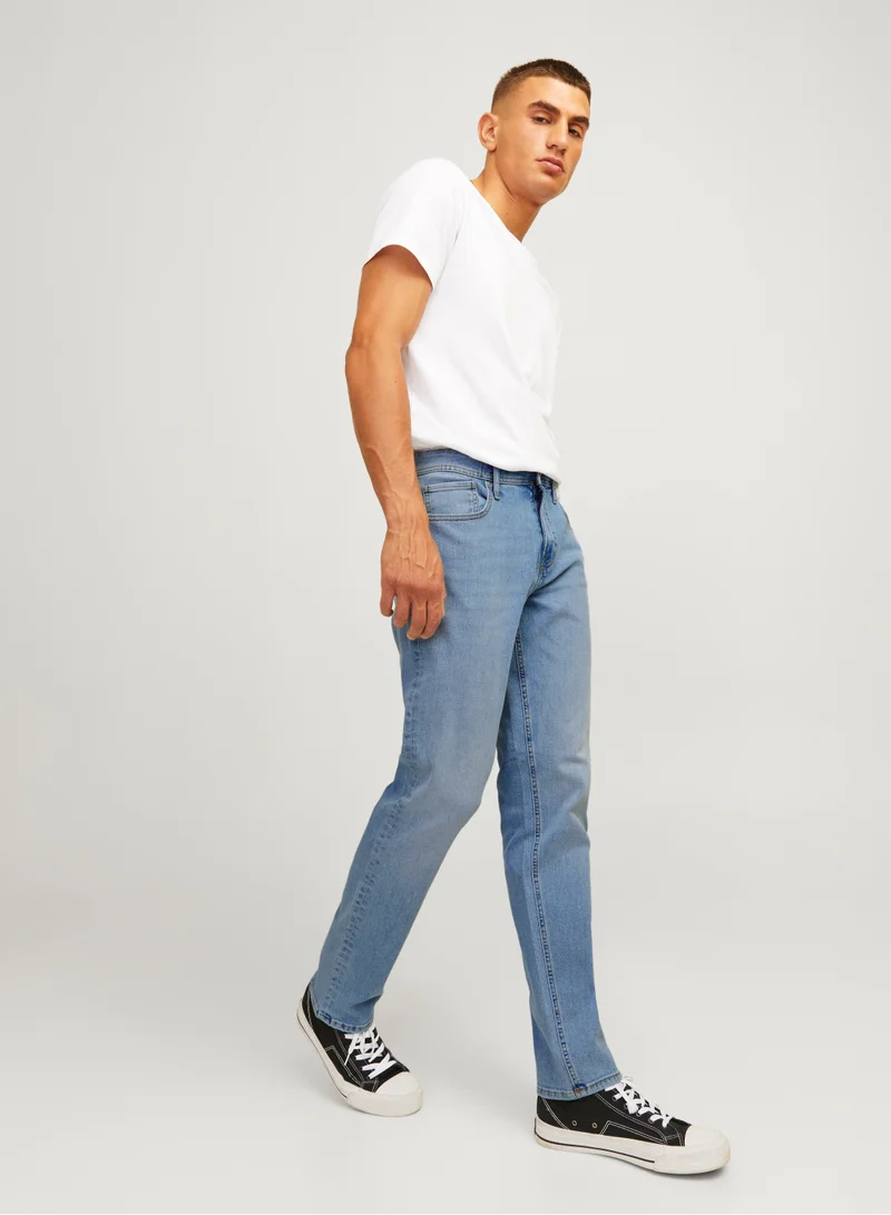 JJ Rebel  Casual Light Wash Tapered Jeans for Men | Best Price UAE