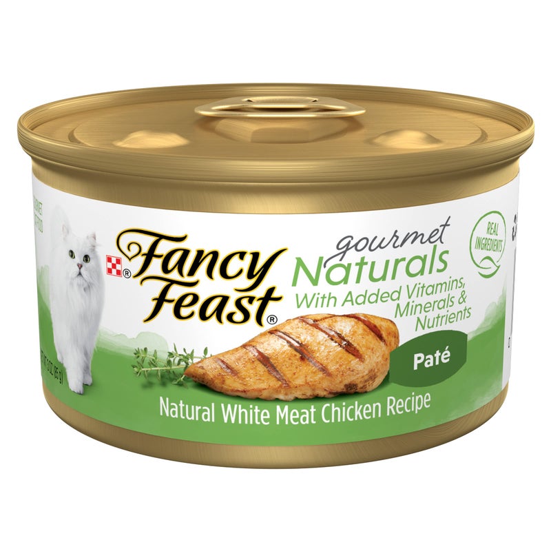 Fancy Feast Purina Fancy Feast Wet Cat Food Pate Gourmet Naturals White Meat Chicken Recipe - (Pack of 12) 3 oz. Cans - Image 1