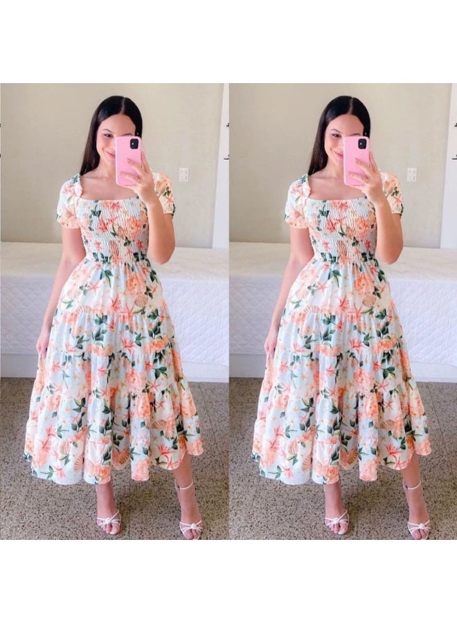 general 2025-2026 Women's Dress - Elegant French Style Fresh Print Fashion - Image 1